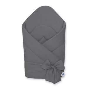 Baby nest with stiffening with bow - anthracite