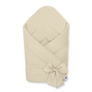 Baby nest with stiffening with bow - beige