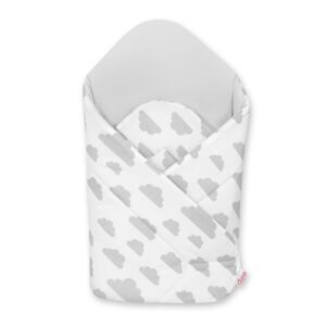 Baby nest with stiffening  - clouds gray/gray