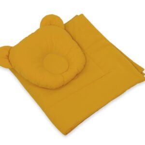Blanket with pillow - 2pcs set - honey yellow