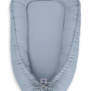Baby nest double-sided Premium Cocoon for infants MY SWEET BABY- pastel blue