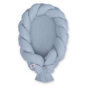 Braided baby nest 2 in 1 - pastel blue