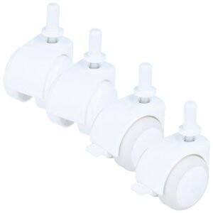 Baby cot castors - set white 4 pcs