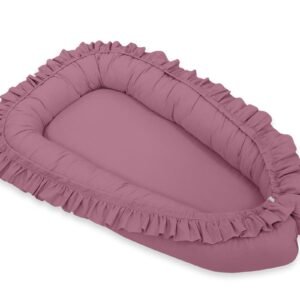 Baby nest Premium Cocoon for infants with a ruffle MY SWEET BABY- pastel violet