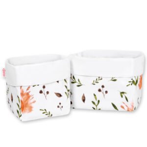 Set of 2 storage baskets - white squirrel