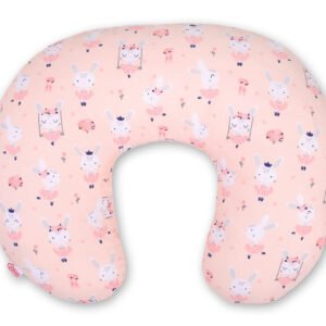 Breastfeeding Pillow Nursing Croissant Pillow, removable, Hands-Free Feeding - ballerinas pink