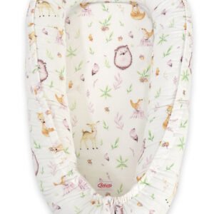 Baby nest double-sided Premium Cocoon for infants BOBONO- forest softness