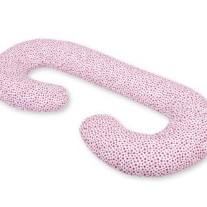 Maternity Support Pillow C - white-wine red stars