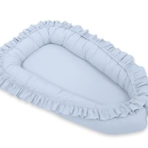 Baby nest Premium Cocoon for infants with a ruffle MY SWEET BABY- blue