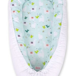 Baby nest double-sided Premium Cocoon for infants BOBONO- lama mint