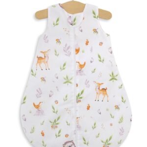 Cotton baby sleeping bag S 0-6 months for summer TOG 1.0 - forest softness
