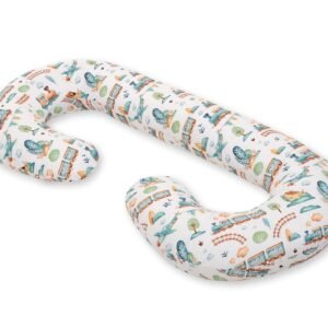 Maternity Support Pillow C - turquoise train