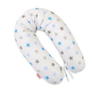 Multifunctional pregnancy pillow Longer - Grey-blue stars