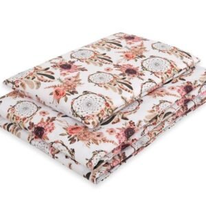 Baby cotton bedding set 2-pcs 120x90 cm- flower dream catchers
