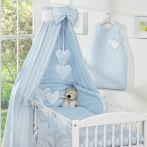 Canopy made of fabric- Hanging Hearts blue