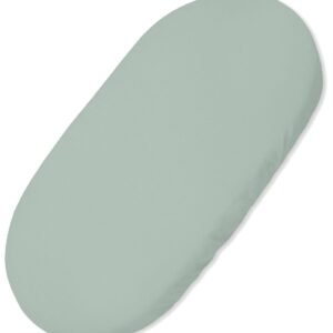 Sheet made of cotton for moses basket mattress 75x35 cm - pastel green