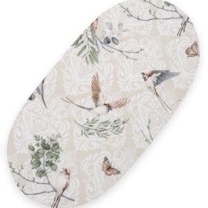 Sheet made of cotton for moses basket mattress 75x35 cm - Brown birds