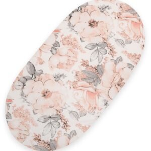 Sheet made of cotton for moses basket mattress 75x35 cm - Sepia roses
