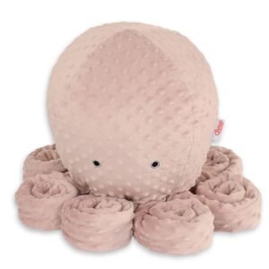 Cuddly octopus big - pastel pink  - polka dot minky