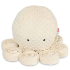 Cuddly octopus big - cream - polka dot minky