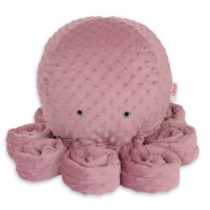 Cuddly octopus big - pastel violet - polka dot minky
