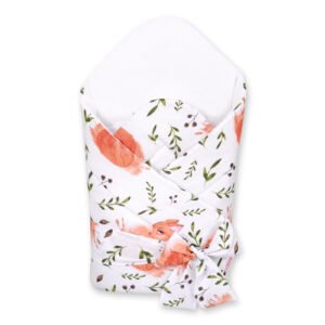 Double-sided baby nest with stiffening with bow - white squirrel