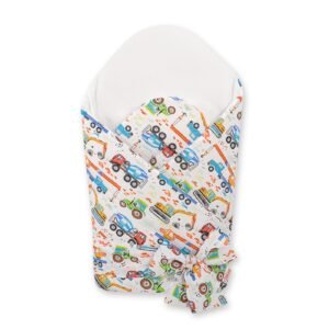 Baby nest with stiffening with bow - construction site