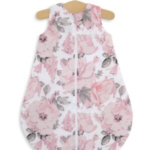 Cotton baby sleeping bag S 0-6 months for summer TOG 1.0 - sepia roses