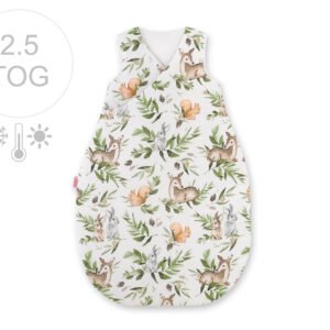 Sleeping bag 75 cm all-season with warming- woodland green