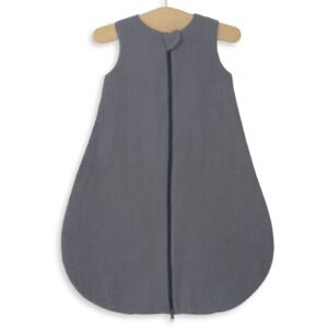 Muslin baby sleeping bag 0-6 months NEWBORN TOG 1.0 - anthracite