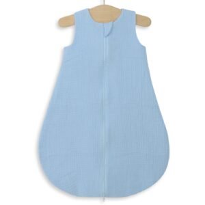 Muslin baby sleeping bag 0-6 months NEWBORN TOG 1.0 - blue