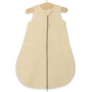 Muslin baby sleeping bag 0-6 months NEWBORN TOG 1.0 - cream
