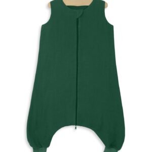 Muslin baby sleeping bag with legs XL 2-4 years for summer TOG 1.0 - forest green
