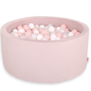 Ball-pit minky H-40 cm with balls 200pcs- blush