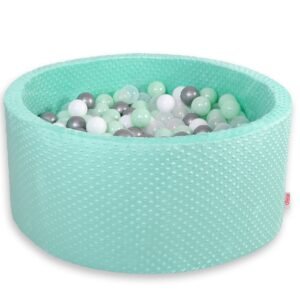Ball-pit minky H-40 cm with balls 200pcs- mint