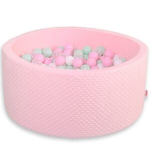 Ball-pit minky H-40 cm with balls 200pcs- pink