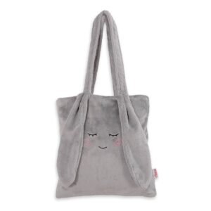 Children's shoulder bag with bunny ears - grey