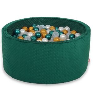 Ball-pit minky H-40 cm with balls 200pcs- bottle green