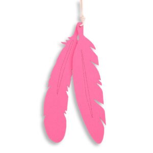 Decorative felt feathers 2pcs - pink